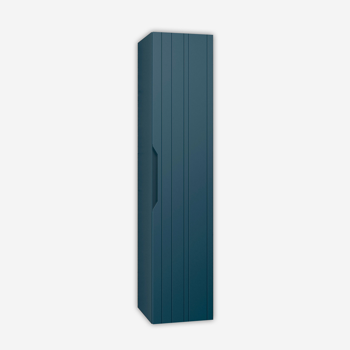 Solmira 160 Wandhängende Badezimmer-kommode Aus Mdf, Beidseitig Nutzbar - Blau