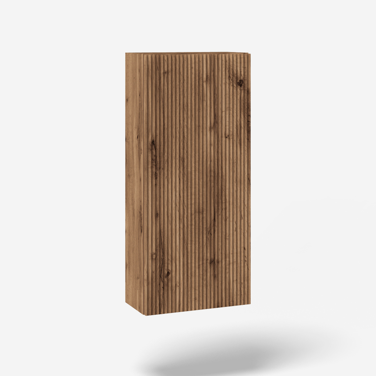 Wandhängender Badezimmerschrank Mit Push-to-open Tür, Reversibel – Modell Venere - Eiche