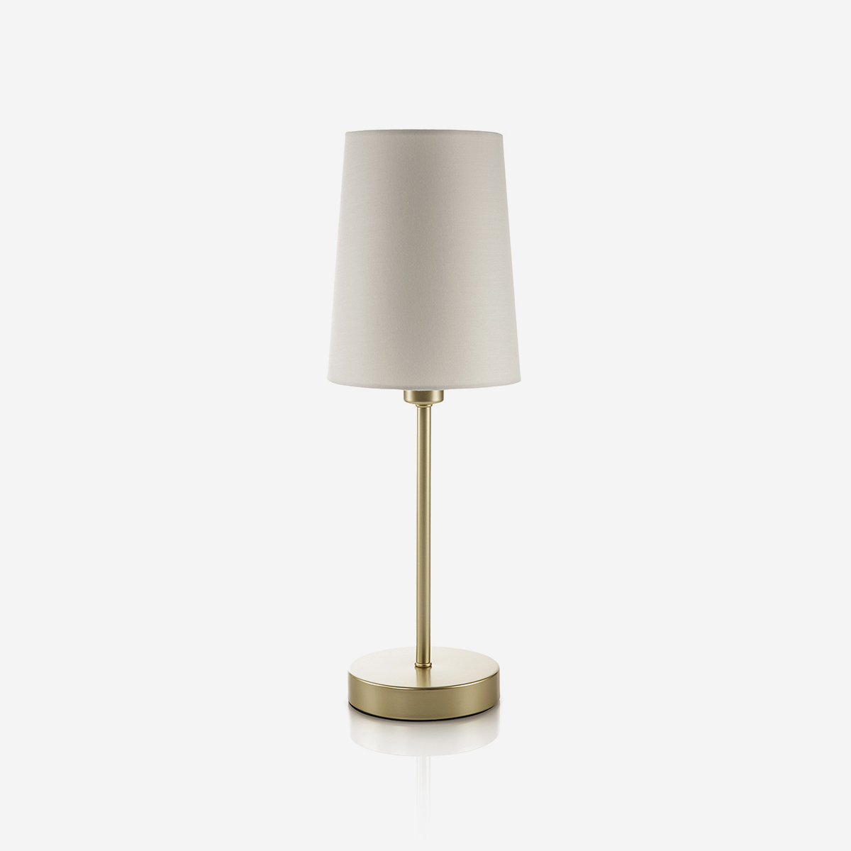 Moderne Tischlampe Aus Metall Und Stoff Alvar - Gold