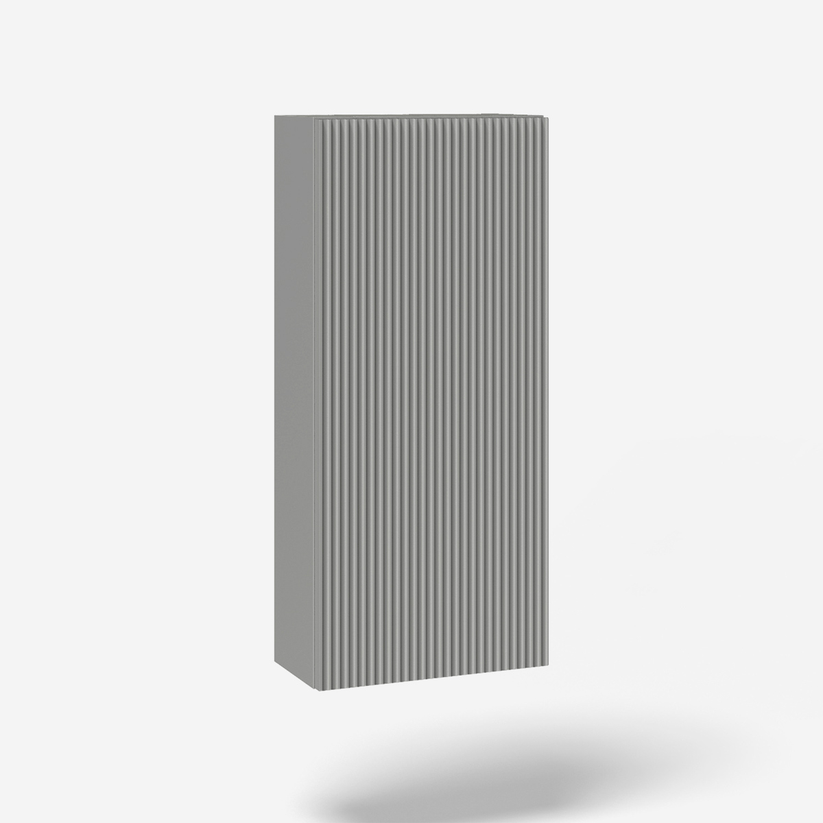Wandhängender Badezimmerschrank Mit Push-to-open Tür, Reversibel – Modell Venere - Grau