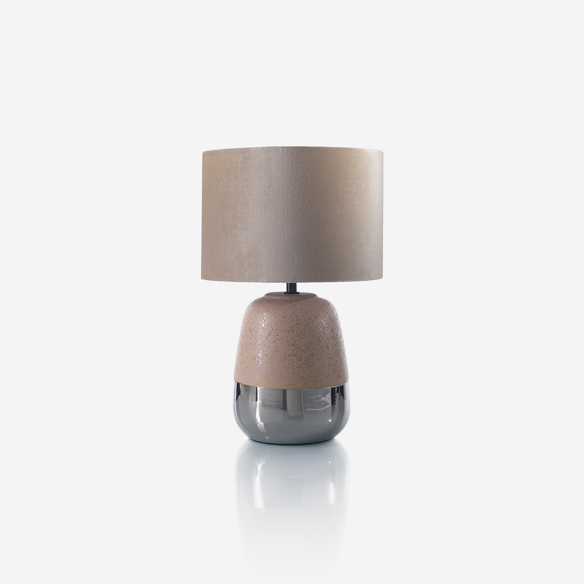 Keramik-tischlampe Mit Stoffschirm Lustria - Pink