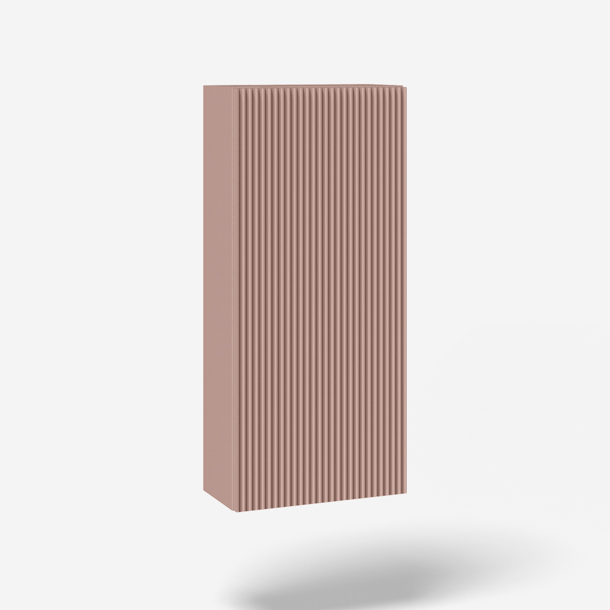 Wandhängender Badezimmerschrank Mit Push-to-open Tür, Reversibel – Modell Venere - Pink