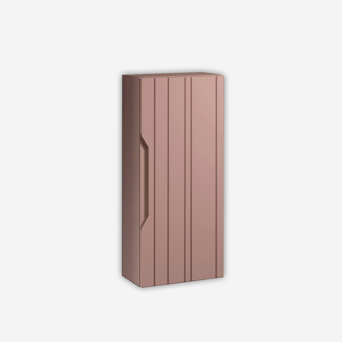 Wandhängender Badezimmerschrank Mit Soft-close-tür Und Umkehrbaren Türen Solmira - Pink