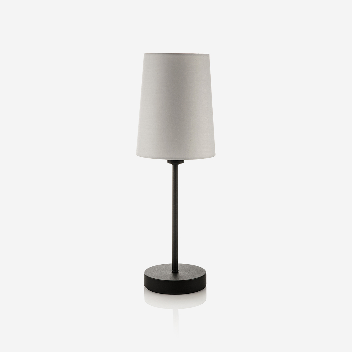 Moderne Tischlampe Aus Metall Und Stoff Alvar - Schwarz
