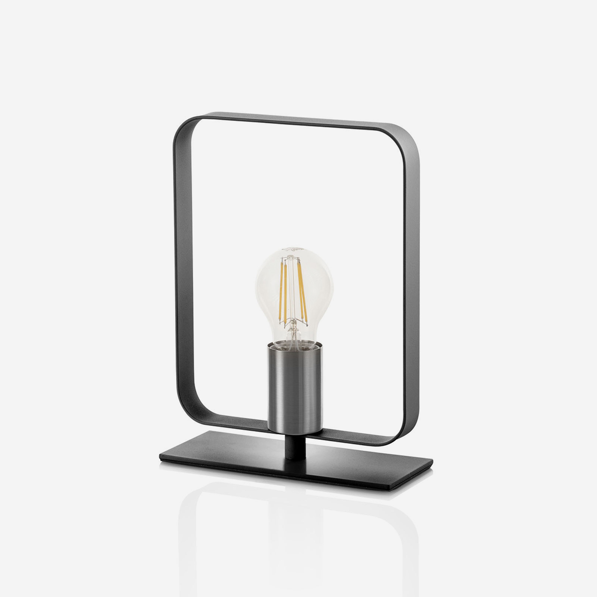 Moderne Tischlampe Aus Metall Mit Minimalistischem Helm-design - Schwarz