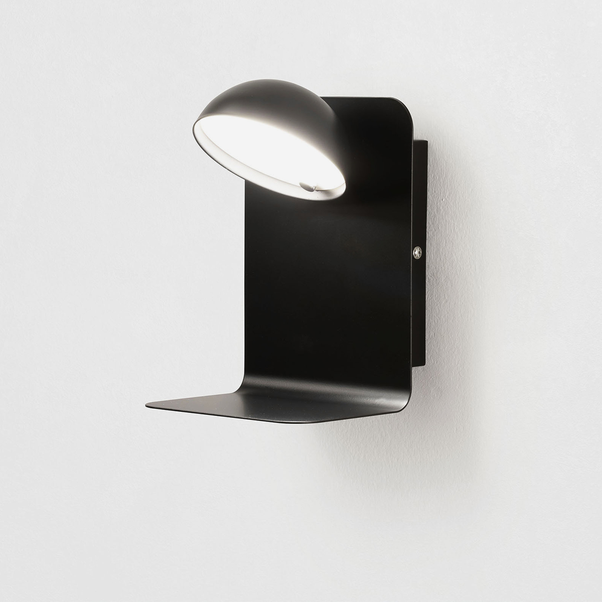 Wandapplikation Led Mit Ablage Und Usb Paul - Schwarz
