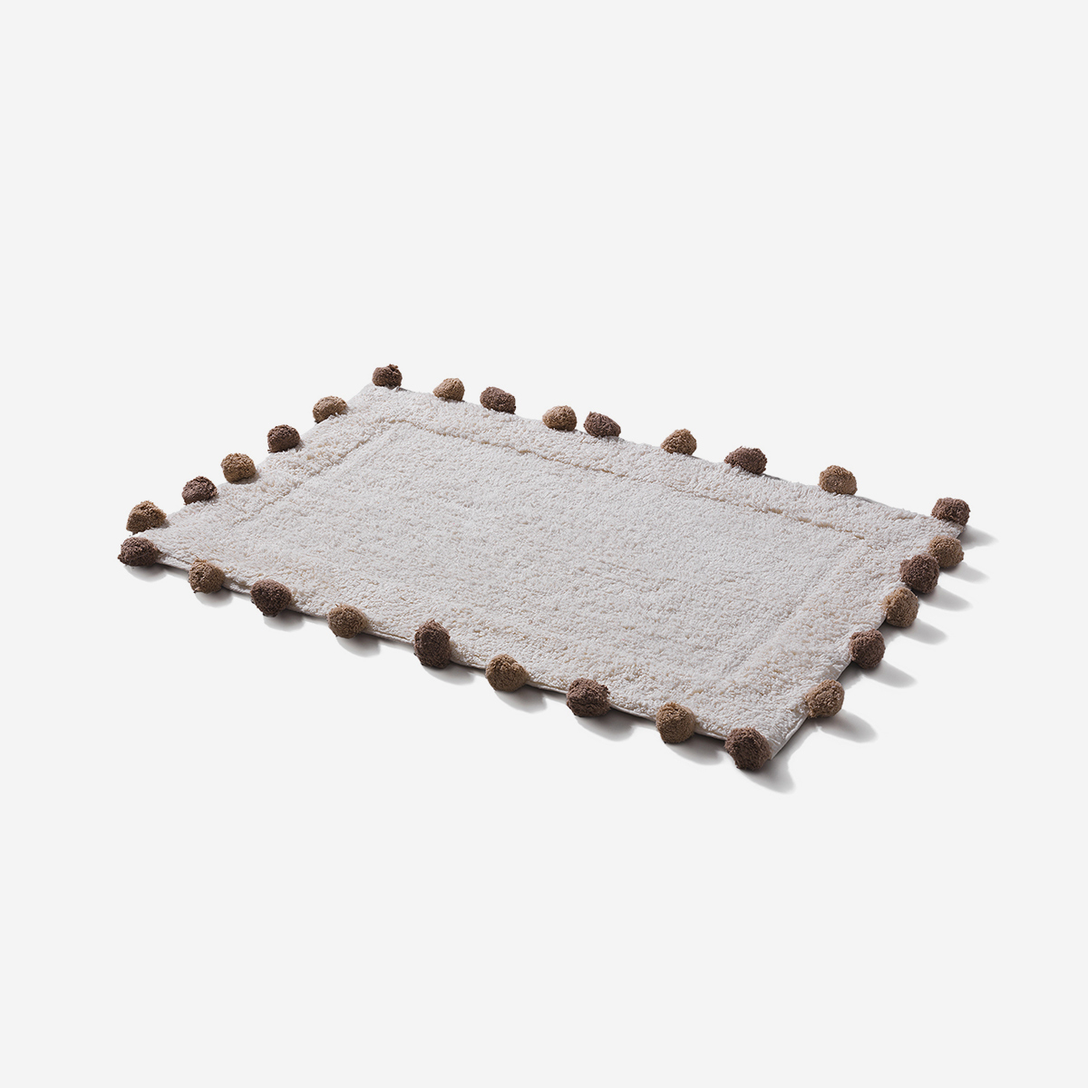 Antirutsch Badezimmerteppich Aus Baumwolle 50x80 Cm Elun - Weiß
