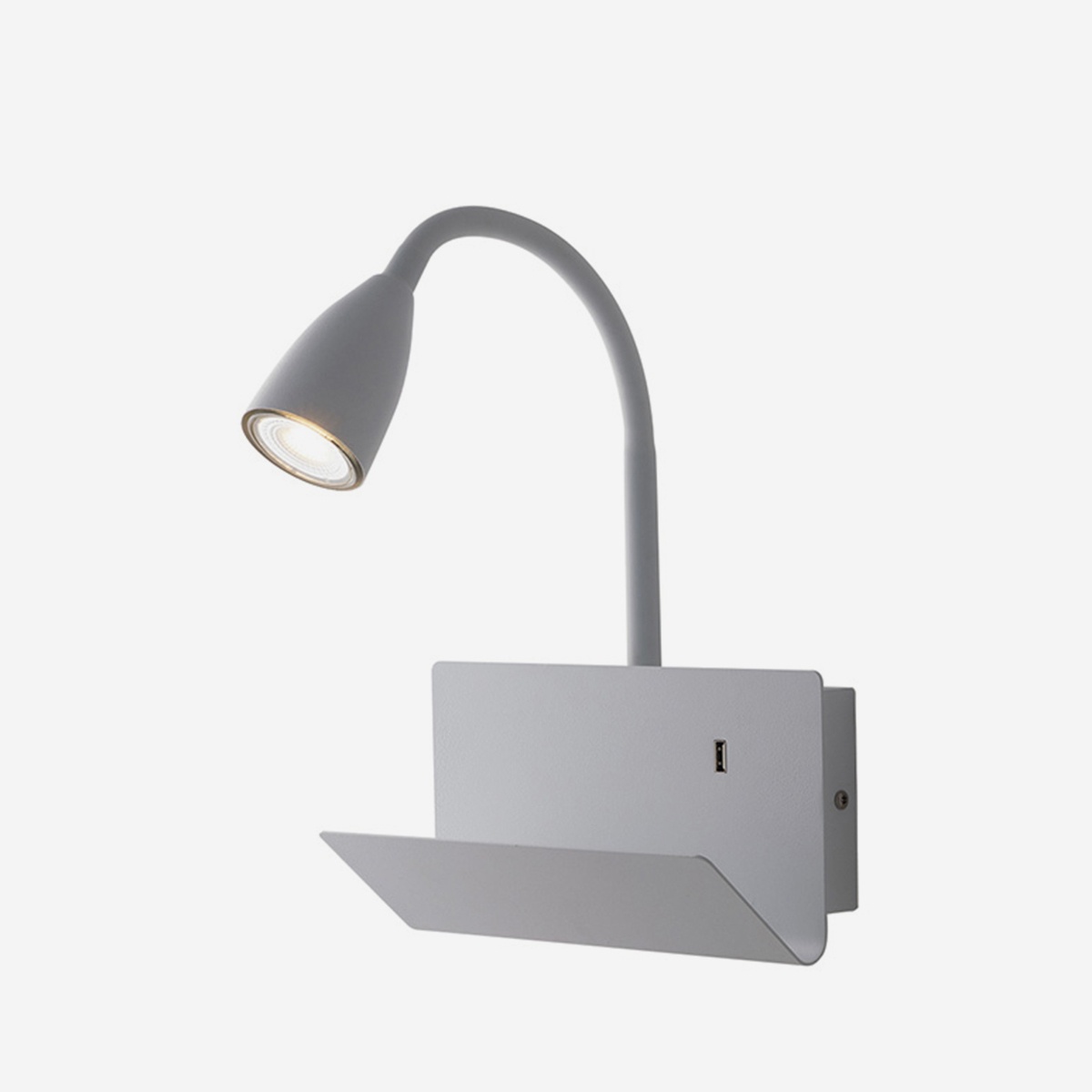 Wandapplikation Mit Ablage Und Usb-anschluss Jane - Weiß