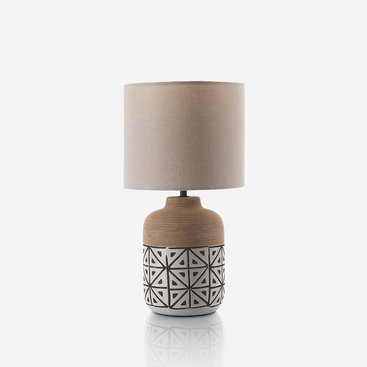 Tischlampe Fioriva Mit Keramikfuß Und Schirm
