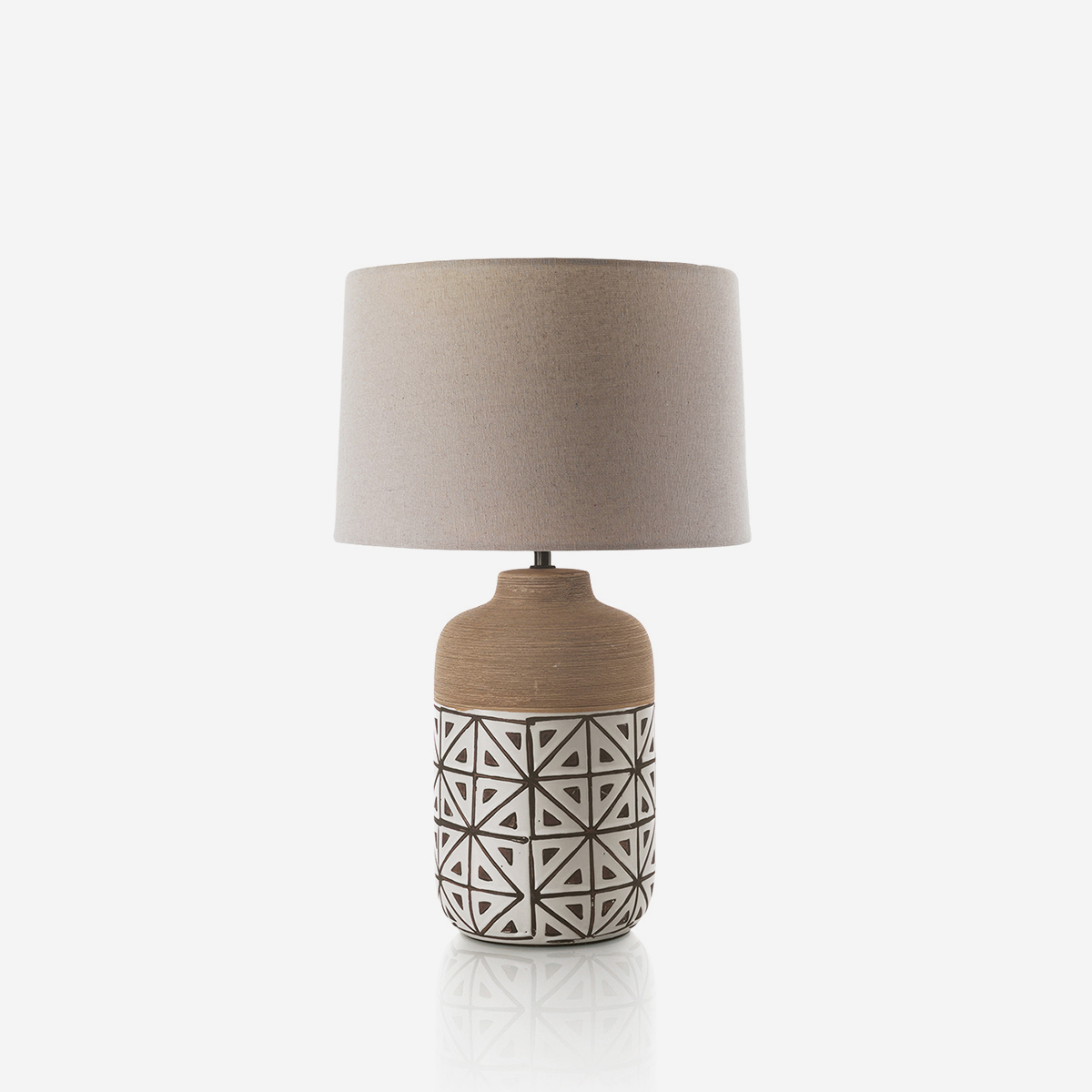 Tischlampe Mit Keramikfuß Und Fioriva B Schirm