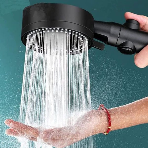 Hochdruckdusche Mit 5 Strahlarten, Handbrause, Ein-/ausschalter. Wassersparend. – Aquaforge