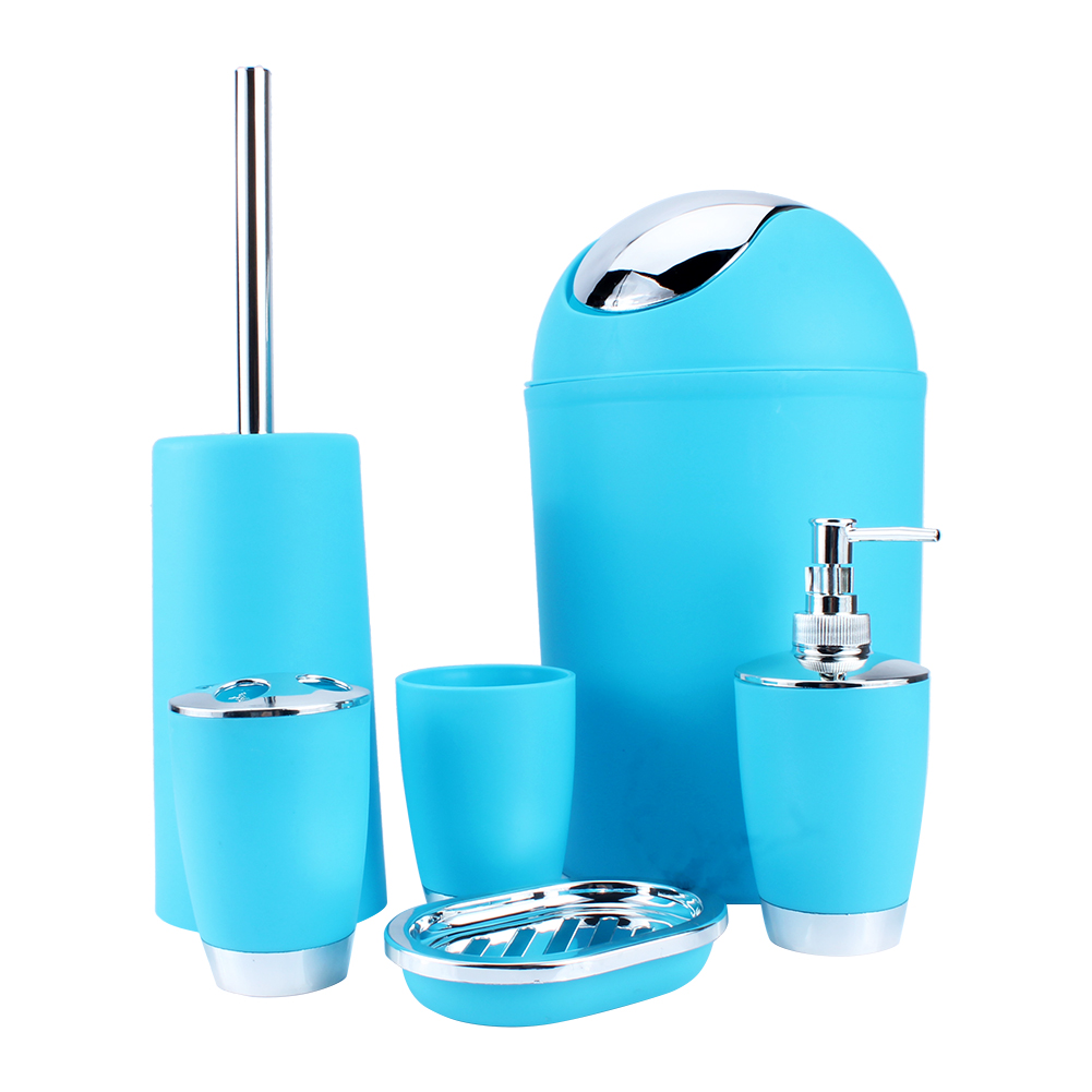 6-teiliges Badezimmer-accessoire-set: Abfalleimer, Seifenschale, Seifenspender, Zahnbürstenhalter – Aquaforge