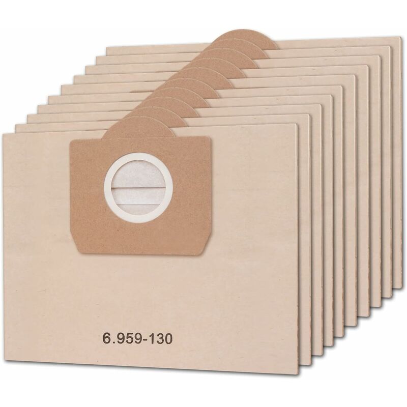 10er-pack Staubbeutel Für Kärcher Wd3, Wd3p, Mv3, A2204, A2254 Und A2604 Staubsauger – Ersatz-staubbeutel Für Nass- Und Trockensauger – Aquaforge