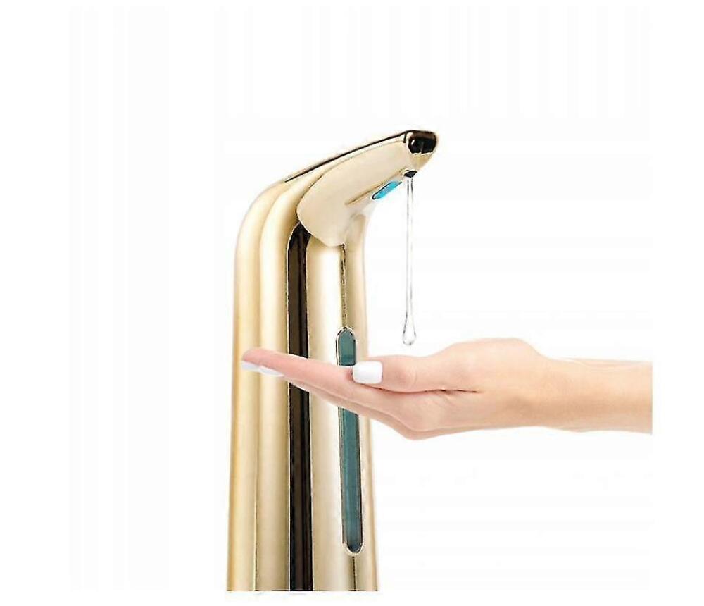 Automatischer, Berührungsloser Seifenspender, 400 Ml, Automatischer Handdesinfektionsmittelspender, Flüssigseifenspender, Gold, 21,4 X 11,6 X 7 Cm - Aquaforge