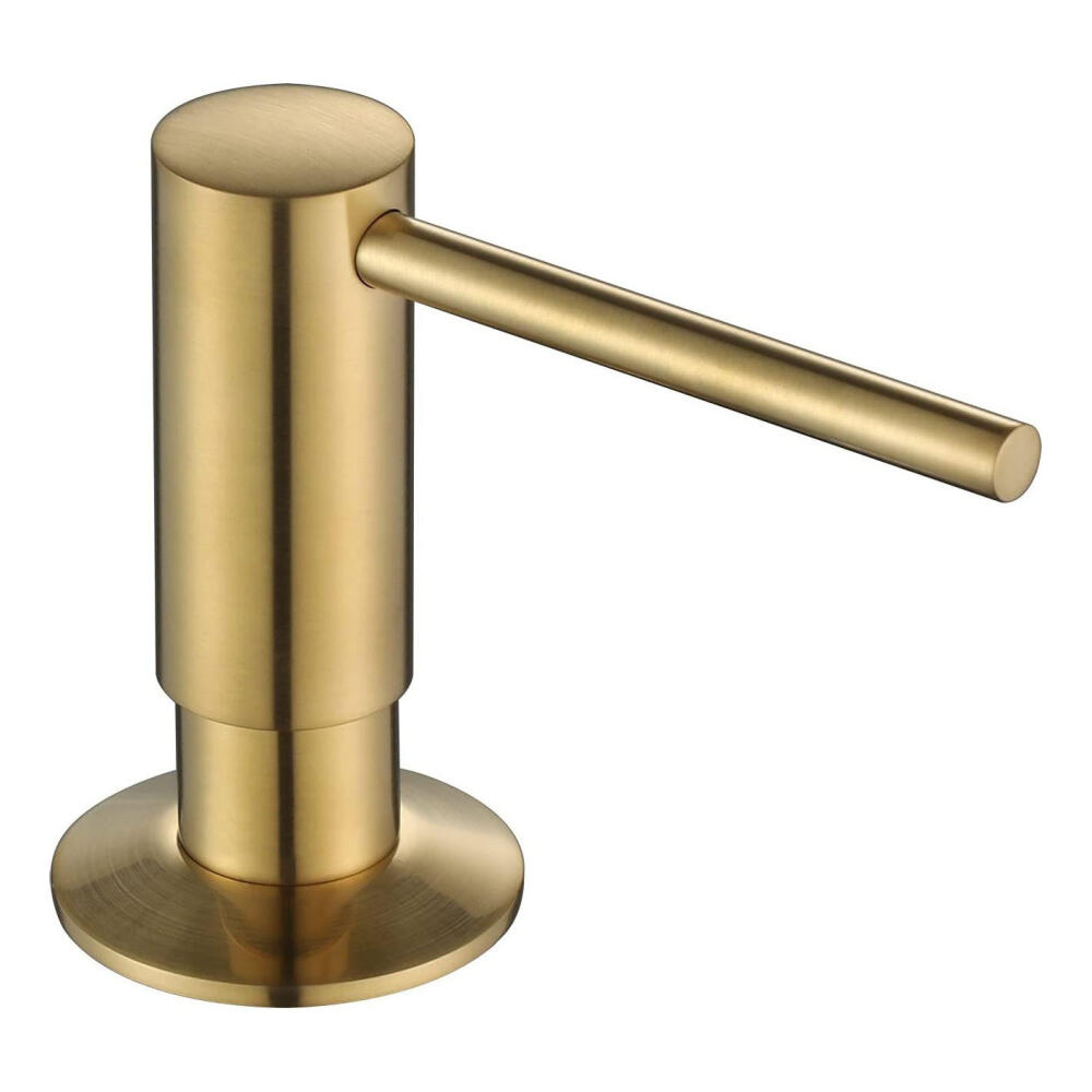 Flüssigseifenspender Aus Messing Mit Goldenem Druckknopf Für Küche Und Spüle, 500 Ml - Aquaforge