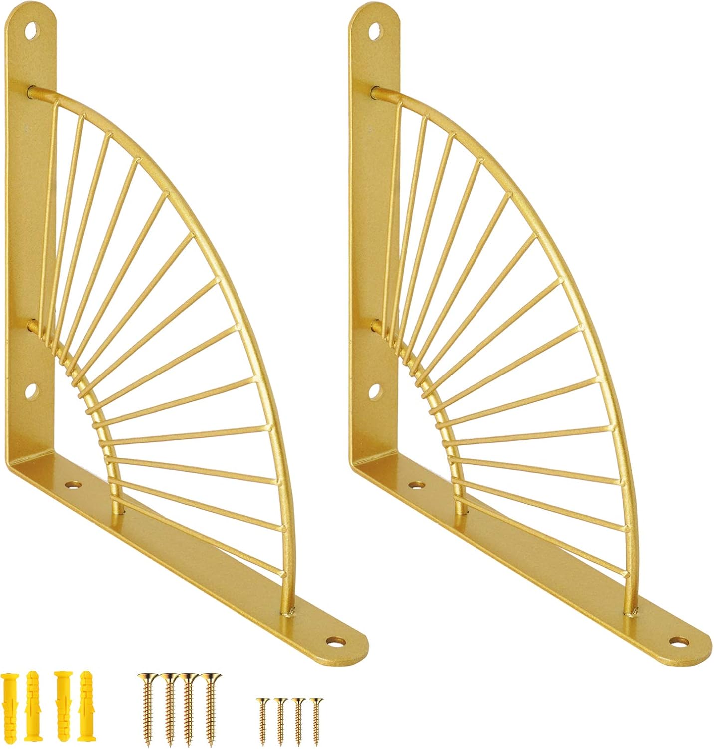 Set Aus 2 Vergoldeten Wandhalterungen Aus Robustem Metall. – Aquaforge