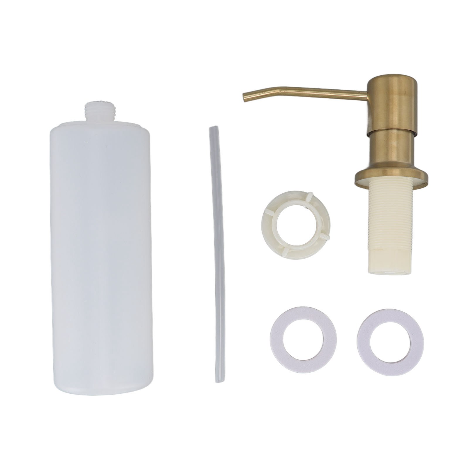 300-ml-multifunktionsseifenspender Aus Edelstahl, 360°-drehung, Goldfarben. – Aquaforge