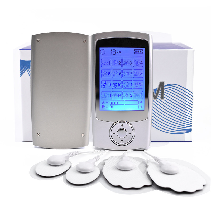 Tens-gerät, Ems-muskelstimulator Mit 16 Massageprogrammen, Silberfarben - Aquaforge