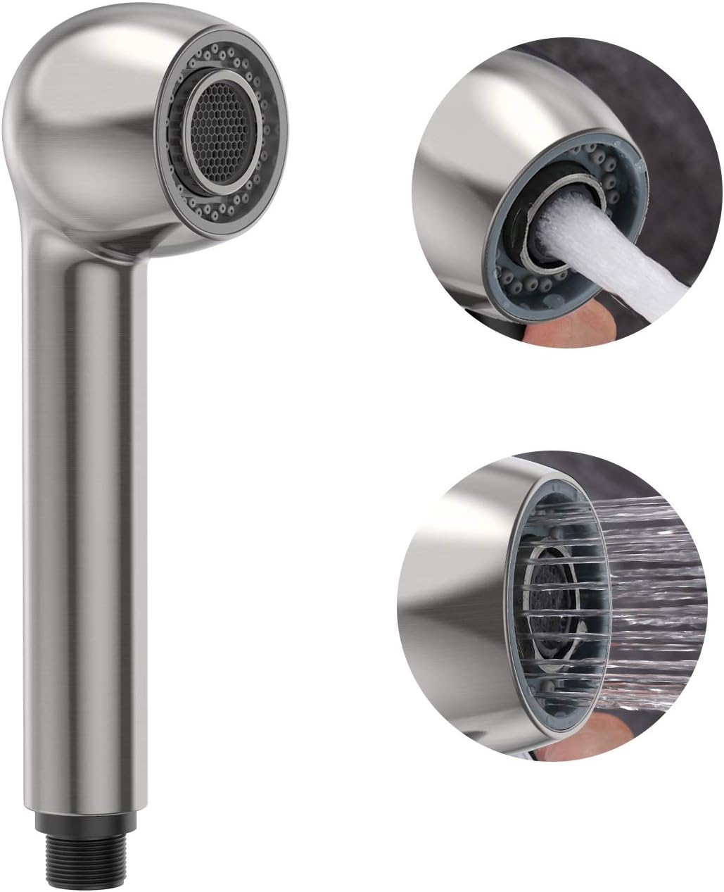G1/2 Handbrause Aus Gebürstetem Silber Mit Bidet-düse Für Die Küche. – Aquaforge