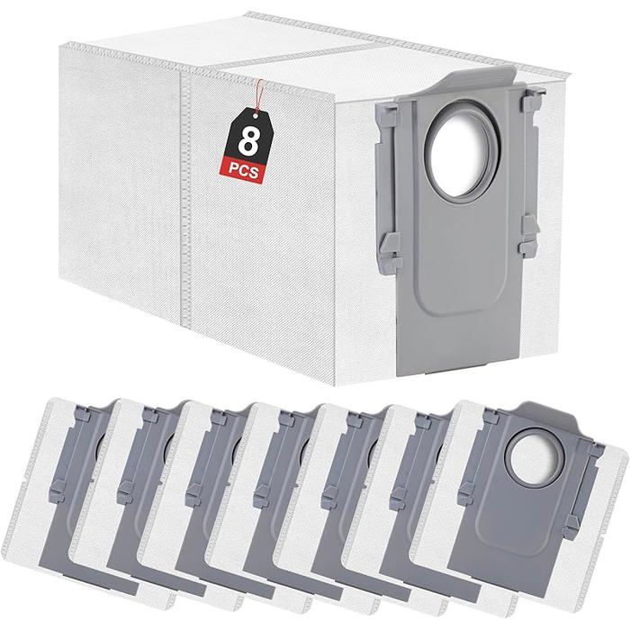 Set Mit 8 Vuszr-staubsaugerbeuteln, Kompatibel Mit Den Roborock-modellen S8 Max Ultra, Qrevo Master, Qrevo S/q Revo Und Qrevo Pro/q, Inklusive Staubsaugerbürsten Und Zubehör. – Aquaforge