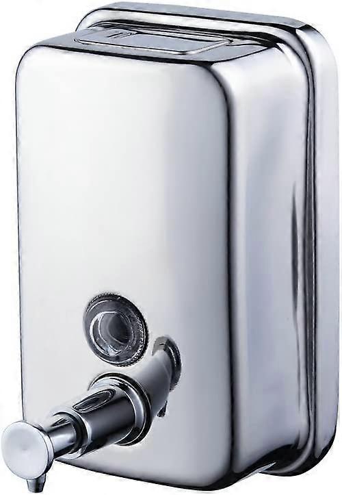 Manueller Flüssigseifenspender Aus Edelstahl Für Arbeitsplatte, Bad Oder Küche, 1000 Ml (36 Oz), Polierte Chromoberfläche - Aquaforge