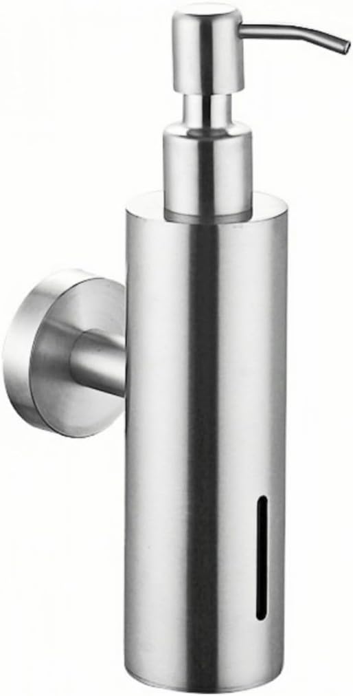 Runder, Wandmontierter Seifenspender Von Zilimontt Aus Verchromtem Edelstahl: Elegantes Design Für Bad, Küche Und Inneneinrichtung. Einfache Wandmontage (silber). – Aquaforge