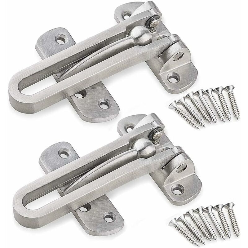 Set Aus 2 Türdichtungen Mit Drehpunkt, Sicherheitskette, Tür- Und Fensterschloss Zum Schutz Vor Einbrüchen - Aquaforge