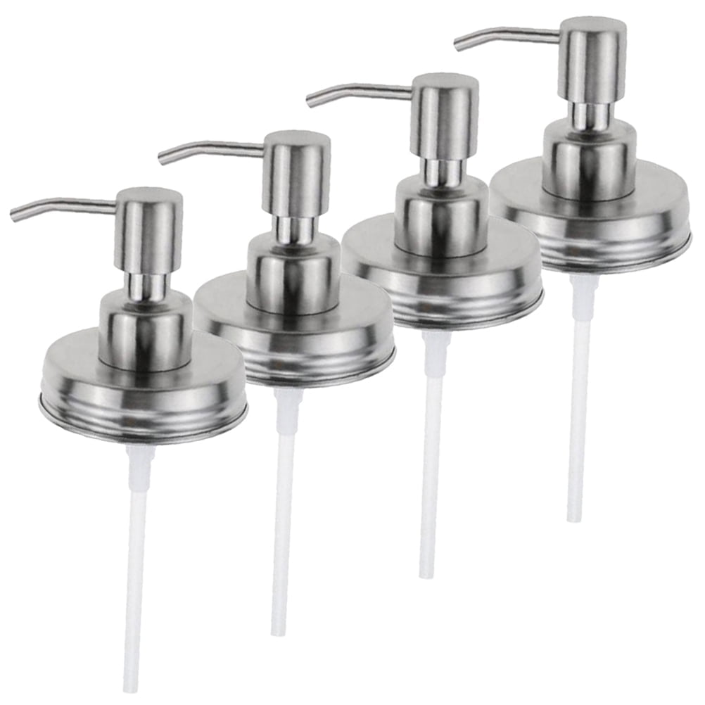 Ersatz-pumpdeckel Für Einmachgläser, Verstellbarer Pumpschlauch Und Edelstahldeckel, Mehrzweck-flüssigkeitsspender Für Seife, Lotion Und Shampoo, Auslaufsicher – Aquaforge
