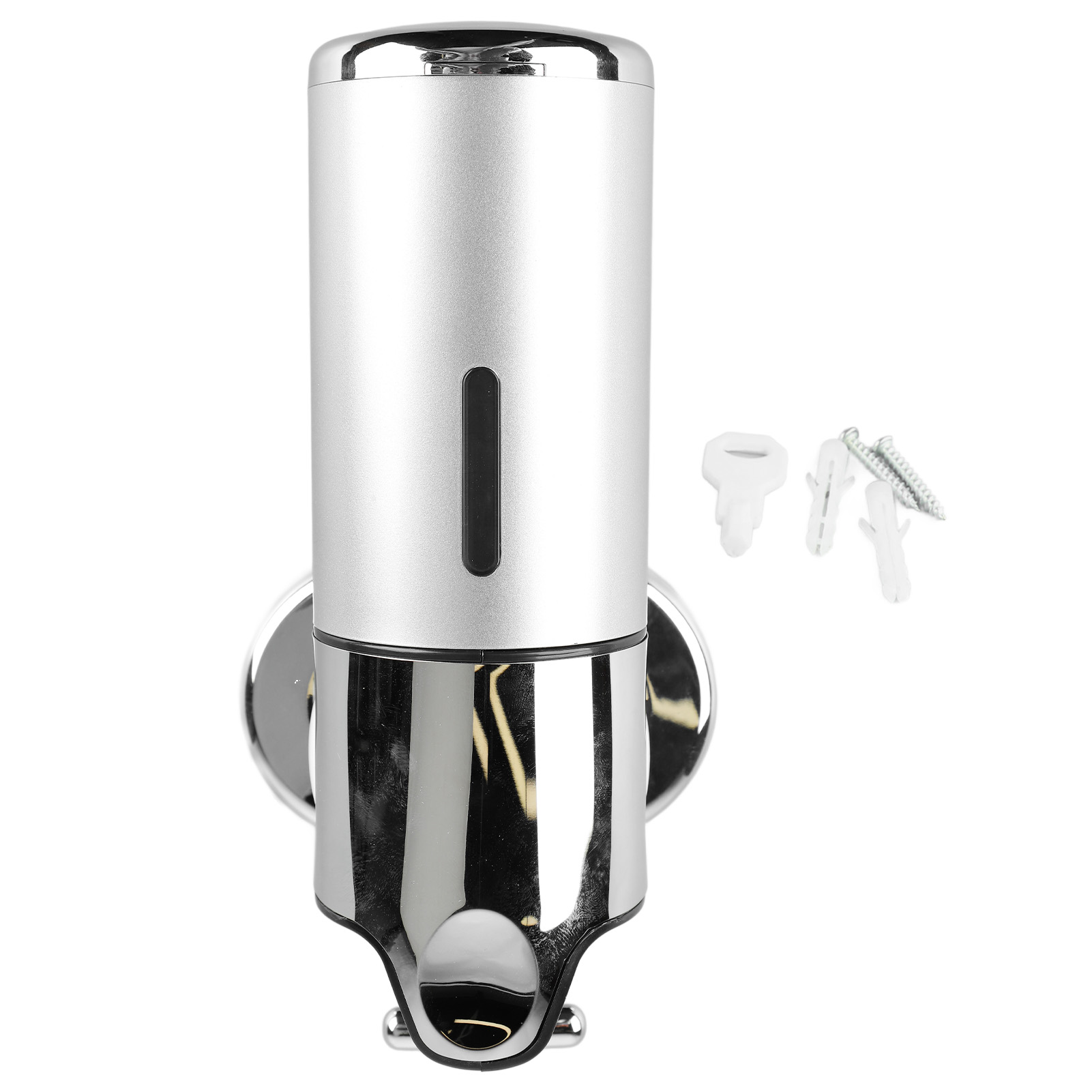 Wandmontierter Seifenspender Aus Silbernem Abs-kunststoff, Duschgel- Und Conditionerspender, 500 Ml, Für Hotels, Restaurants Und Privathaushalte. – Aquaforge
