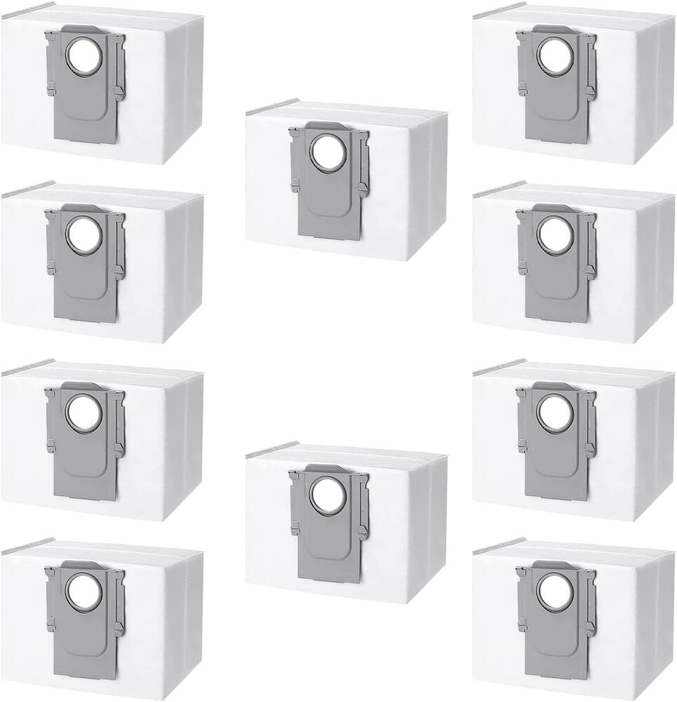 10er-pack Staubsaugerbeutel Für Roborock S8+/ S8 Pro Ultra S7 Maxv Ultra S7 Pro Ultra Q7+ Q7 Max Plus Q5+ T8 Mit Selbstentleerender Basis, Großes Fassungsvermögen - Aquaforge