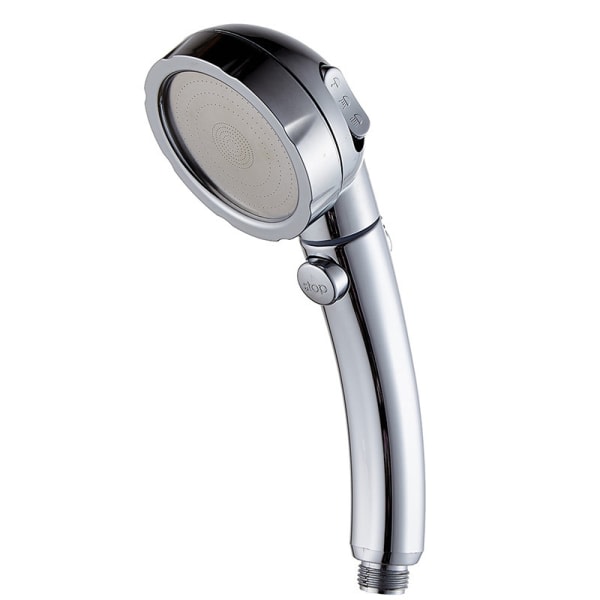 Handbrause Mit Ein-/ausschalter Und Pausenfunktion, 3 Strahlarten, Absperrgriff, Abnehmbarem Brausekopf, Silberfarben – Aquaforge