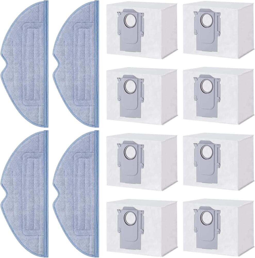 Beutel Und Reinigungstücher Für Den Roborock S7 Maxv Ultra/s7 Pro Ultra Saugroboter: 8 Beutel, 4 Tücher, Zubehörset Und Ersatzteile. – Aquaforge