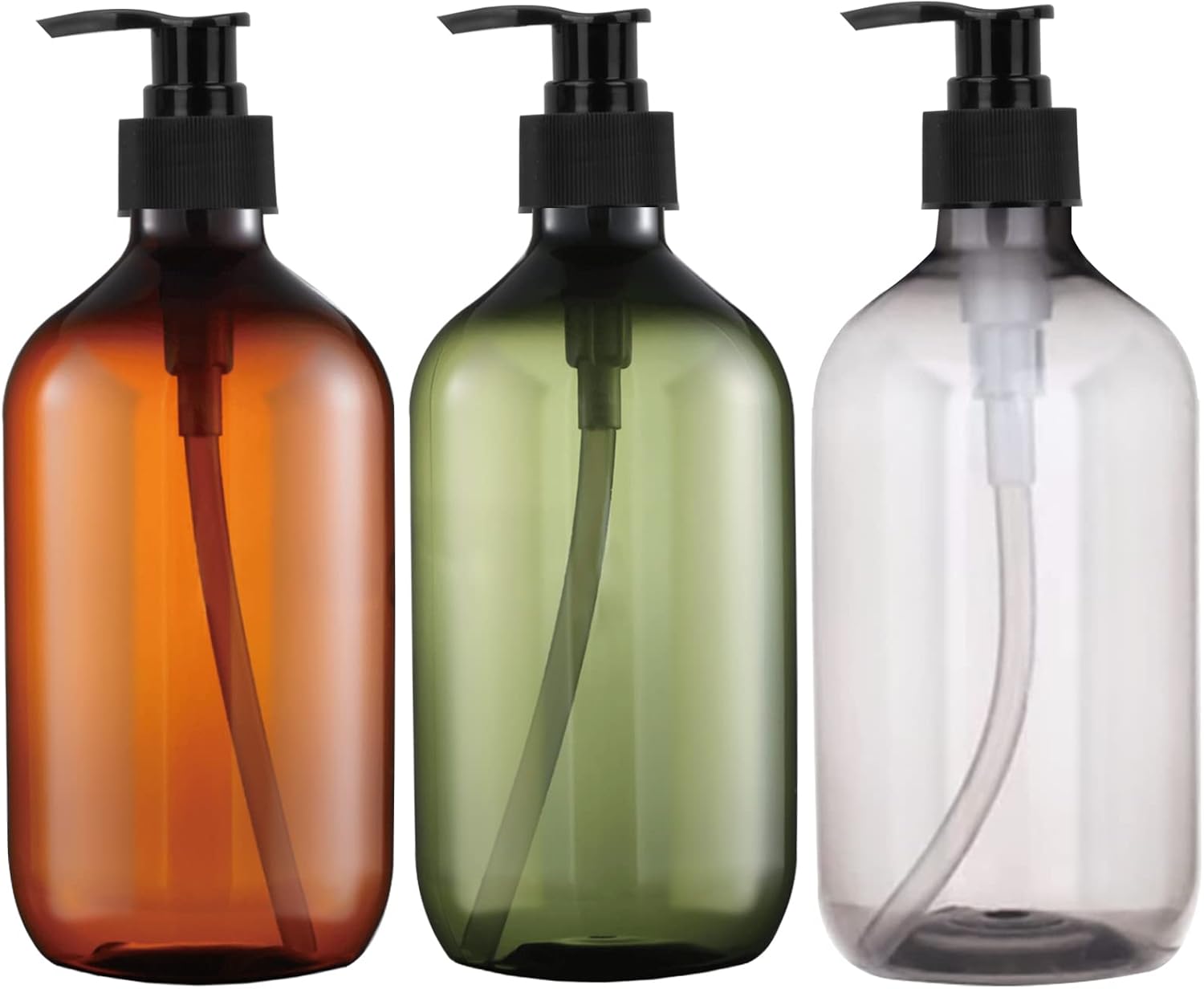 Set Mit 3 Leeren 500-ml-pumpflaschen: Shampooflasche, Lotionspender, Nachfüllbare Seifenflasche Und Duschgelflasche. – Aquaforge
