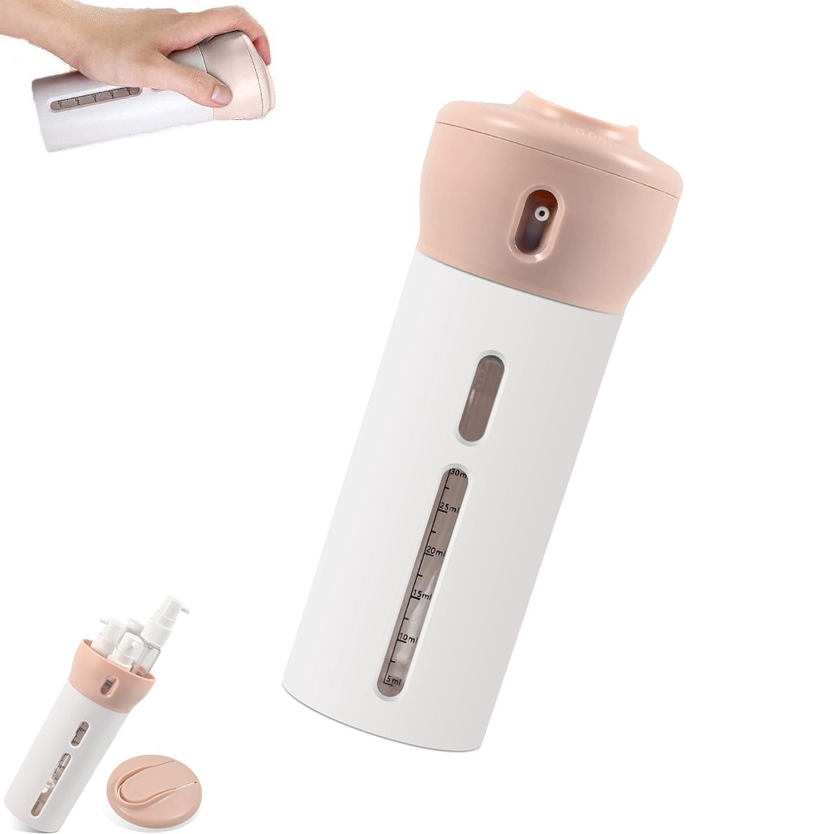 Reiseflasche – Reiseflaschen – Reisespender – Reiseflasche – 4-in-1-seifenspender – Shampoo- Und Seifenspender – Aquaforge