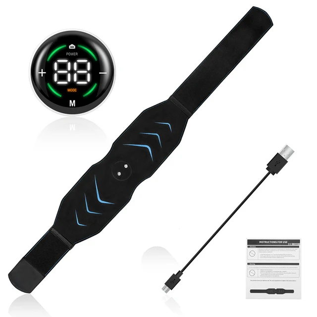 Ems-bauchmuskelgürtel, Trainingsgerät Für Die Bauchmuskulatur Mit Elektrischen Vibrationen, Zur Straffung Der Taille Und Massage Der Körper- Und Beinmuskulatur (06781) - Aquaforge