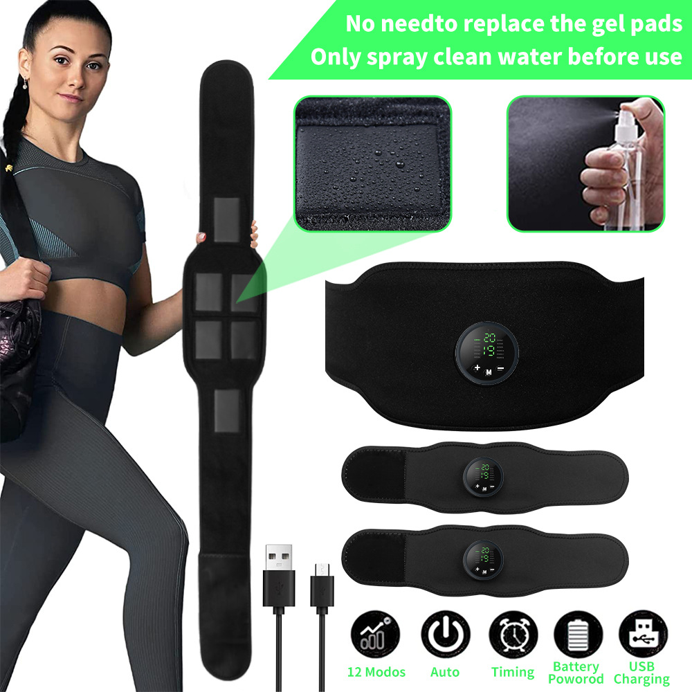 Ems-bauchmuskelmassagegürtel, Dreiteiliges Set - Aquaforge