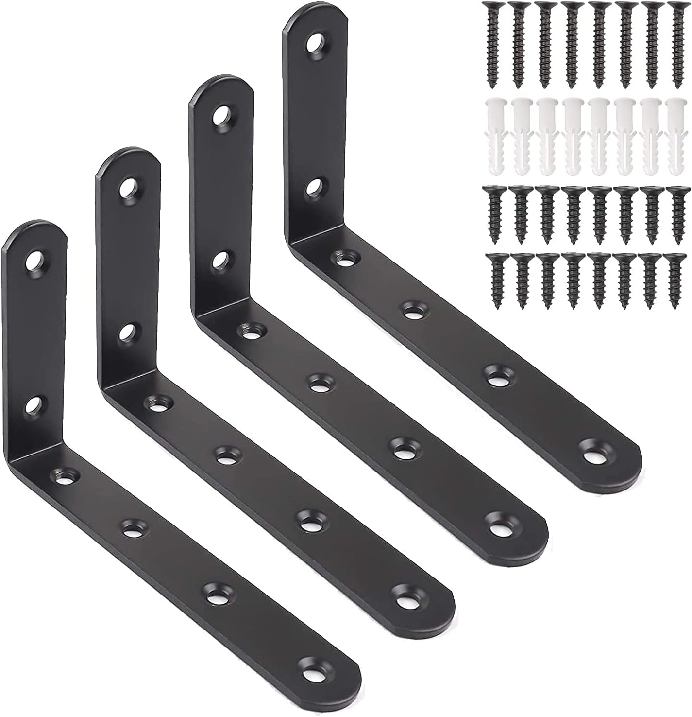 L-förmige Wandhalterungen Für Regale, 4er-set, Ideal Zur Dekoration Von Regalen, Küchenschränken, Schlafzimmern Und Kleiderschränken. Dime-aquaforge