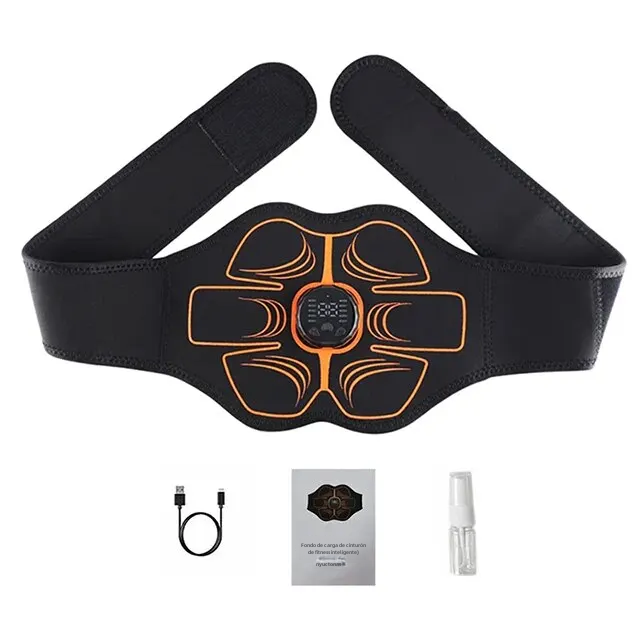 Elektrisches Bauchmuskelstimulationsgerät (ems), Trainingsgürtel, Heimfitnessgerät, Fitnessgerät, Massagegerät Zur Gewichtsreduktion, Taille, Bauch, Usb-ladefunktion, Aquaforge-set
