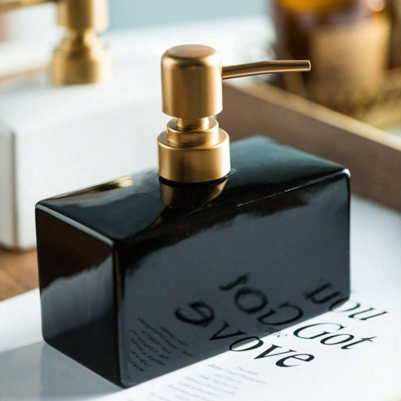 1 Keramik-seifenspender – Modernes Und Minimalistisches Design In Einer Einfarbigen Ausführung Mit Pumpspender, Geeignet Für Shampoo, Duschgel Und Als Dekoration Für Ihr Zuhause. – Aquaforge