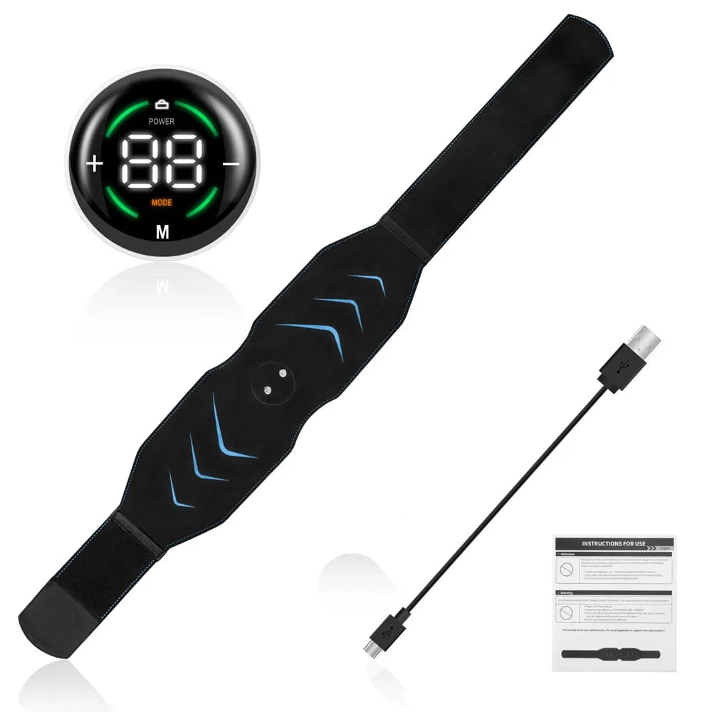 Elektrischer Schlankheitsgürtel Mit Muskelstimulation Für Den Körper, Bauchmuskeltrainingsgerät, Straffung Und Gewichtsabnahme, Neuer Unisex-ems-vibrationsgürtel 00691-aquaforge