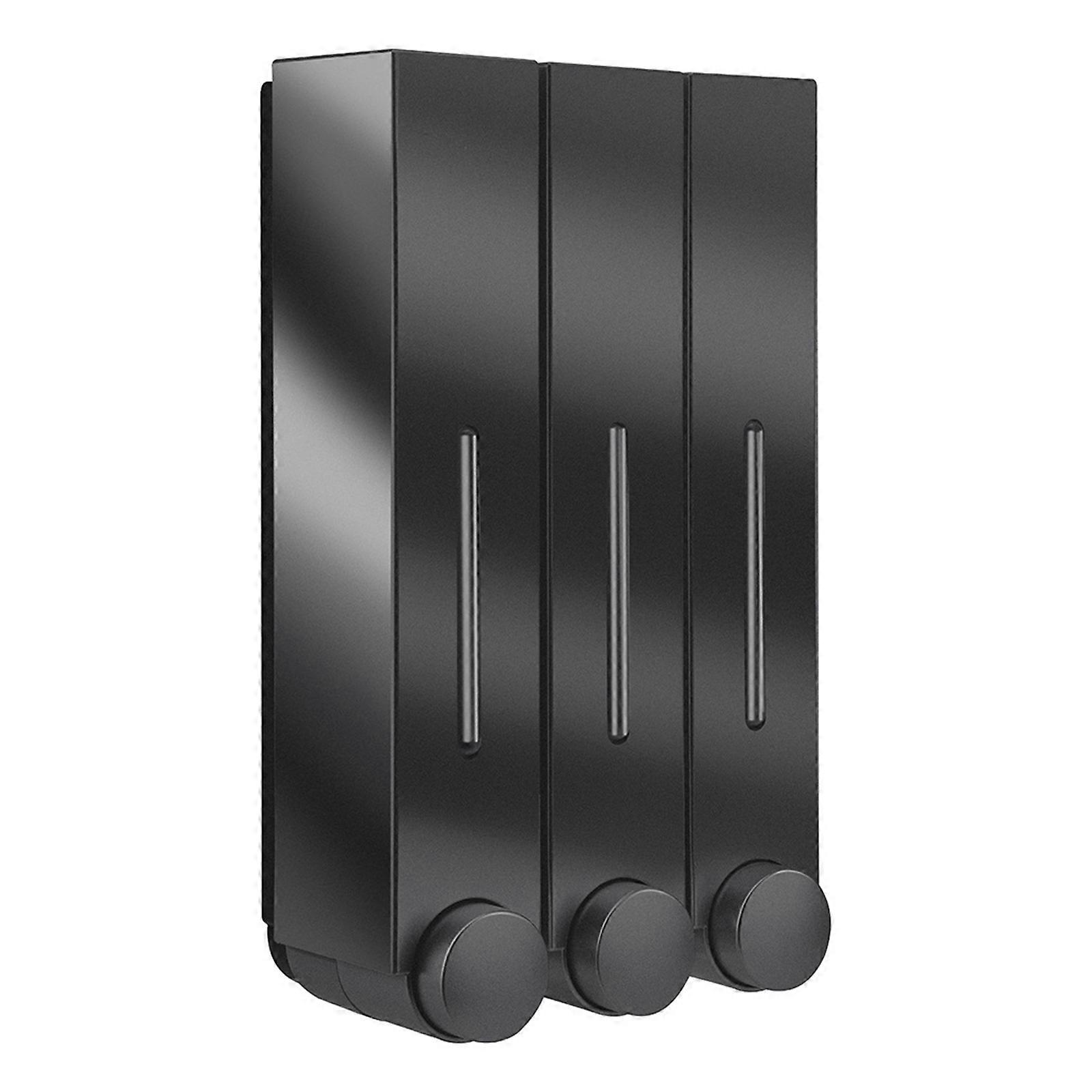 Wandmontierter, Manueller Seifenspender, Handdesinfektionsmittelspender, Behälter Für Handseife, Shampoo, Spülung, Duschgel, Schwarz, 150 X 80 X 280 Mm, Silber - Aquaforge