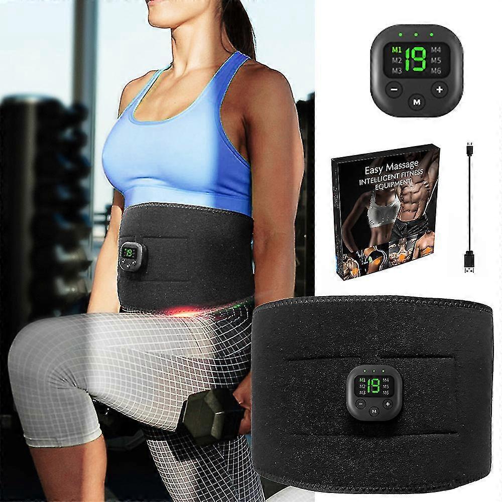 Ems-fitnessgürtel Zur Kräftigung Der Bauchmuskulatur, Wiederaufladbarer Elektrischer Stimulator - Aquaforge