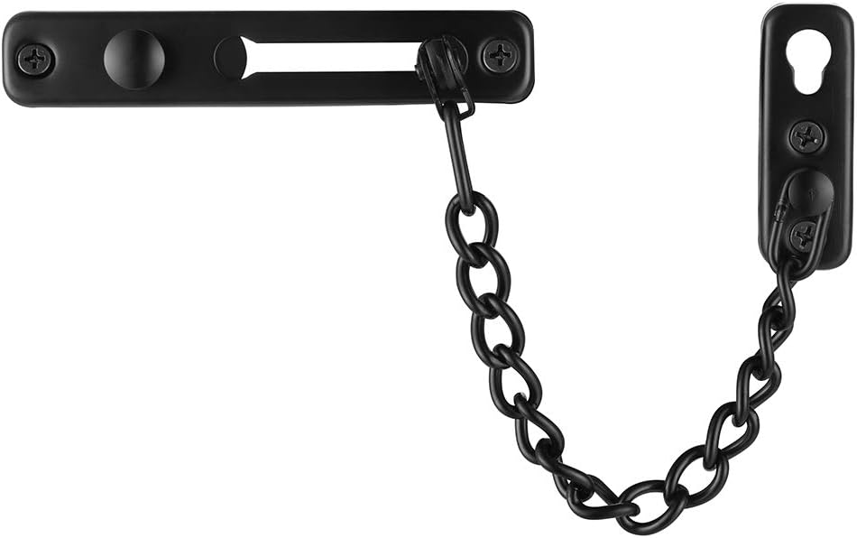 Schwarze Türkette, Türschutz Aus Edelstahl Mit Feder - Menge-aquaforge