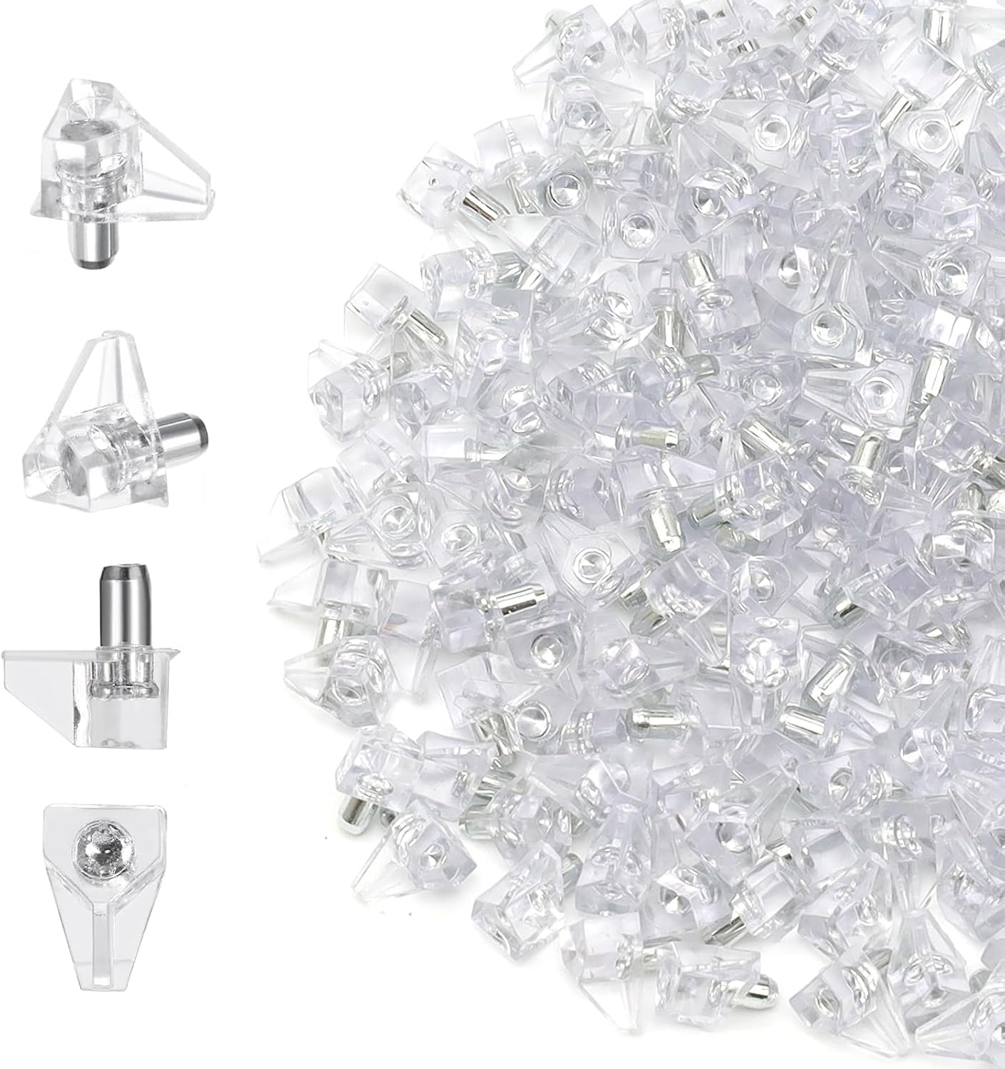 200 Transparente, 5 Mm Starke Stahl-befestigungswinkel Für Regale, Schränke, Kleiderschränke Und Bücherregale. – Aquaforge