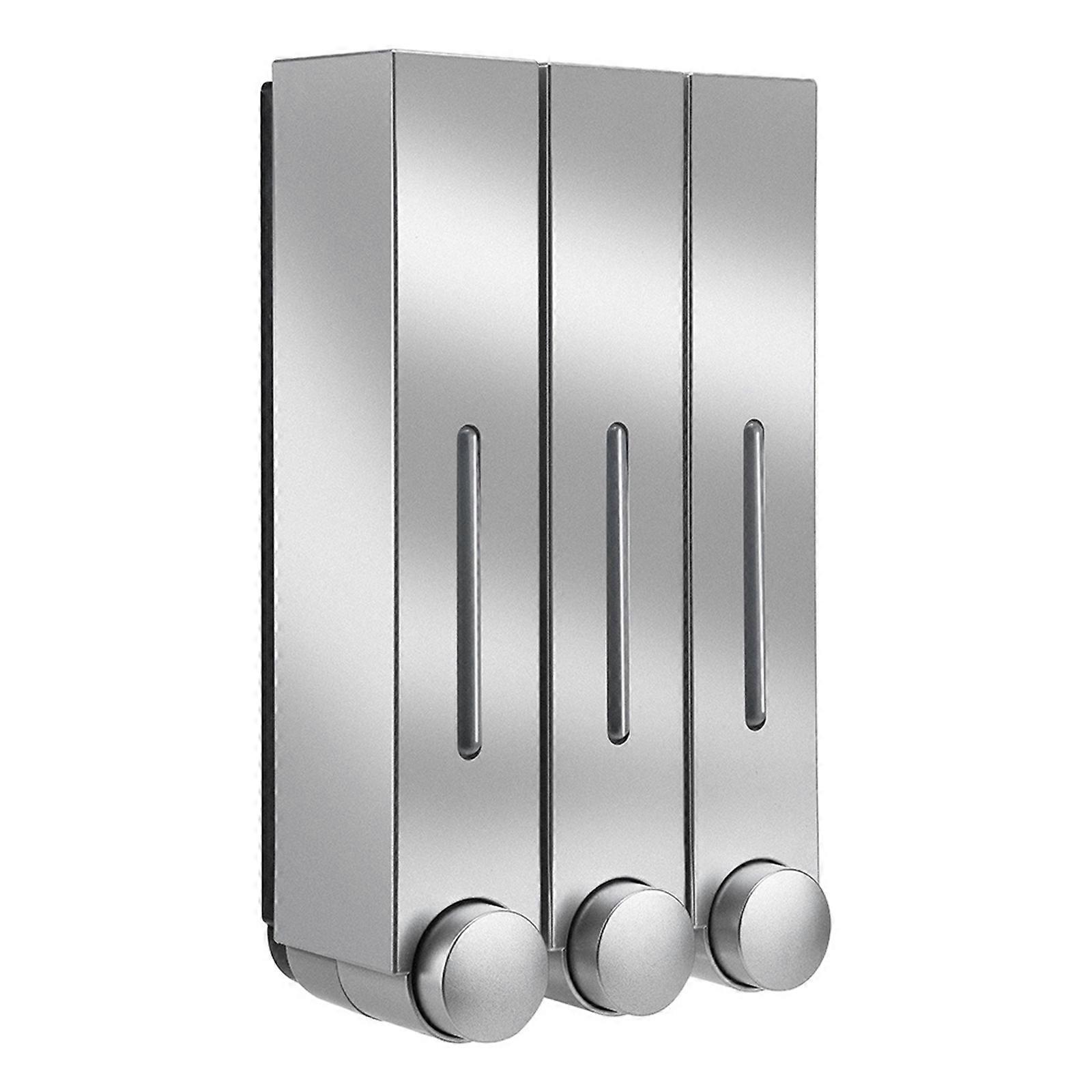 Wandmontierter Handdesinfektionsmittelspender, Manueller Seifenspender, Flüssigkeitsbehälter Für Büros, Restaurants, Einkaufszentren, Krankenhäuser, Silber, 150 X 80 X 280 Mm, Weiß - Aquaforge