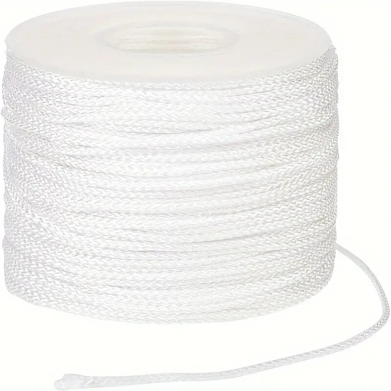 Weißes, Geflochtenes Polyesterseil Mit Geringer Elastizität Zum Aufhängen Von Bilderrahmen, 22–84 Kg – Aquaforge