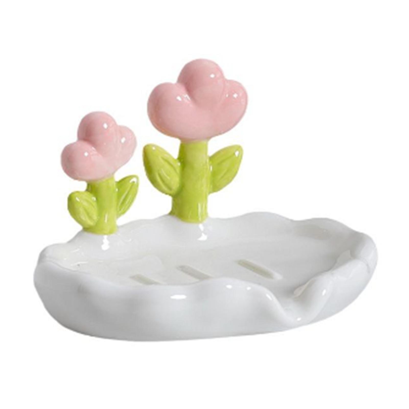 Kreative Und Niedliche Seifenschale Aus Polypropylen Mit Blumenmuster, Seifenhalter Für Bad Und Zuhause – Aquaforge