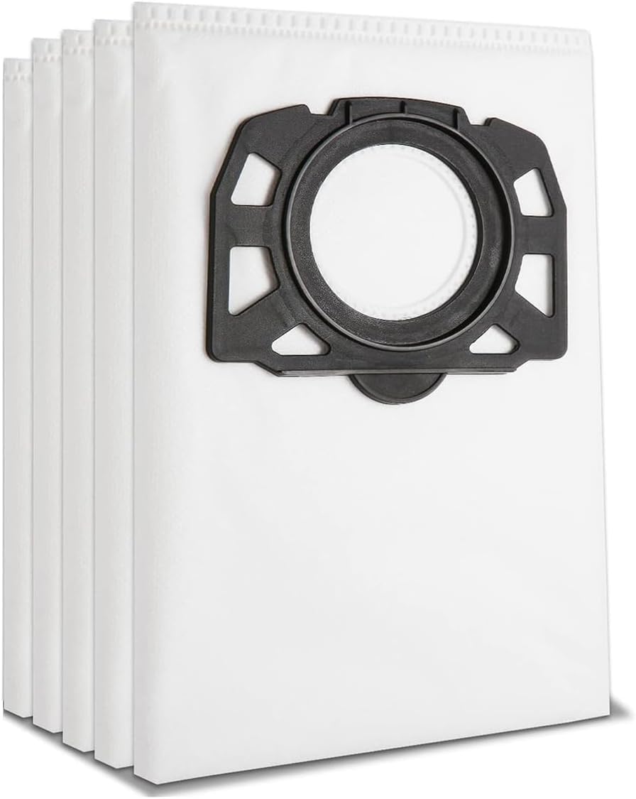 5er-pack Vliesfilterbeutel Für Kärcher Staubsauger 2.863-006.0, Kompatibel Mit Den Modellen 487 Wd4, Wd5, Wd6, Wd5p, Wd6p Premium Mv4, Mv5 Und Mv6, Für Nass- Und Trockenreinigung. – Aquaforge