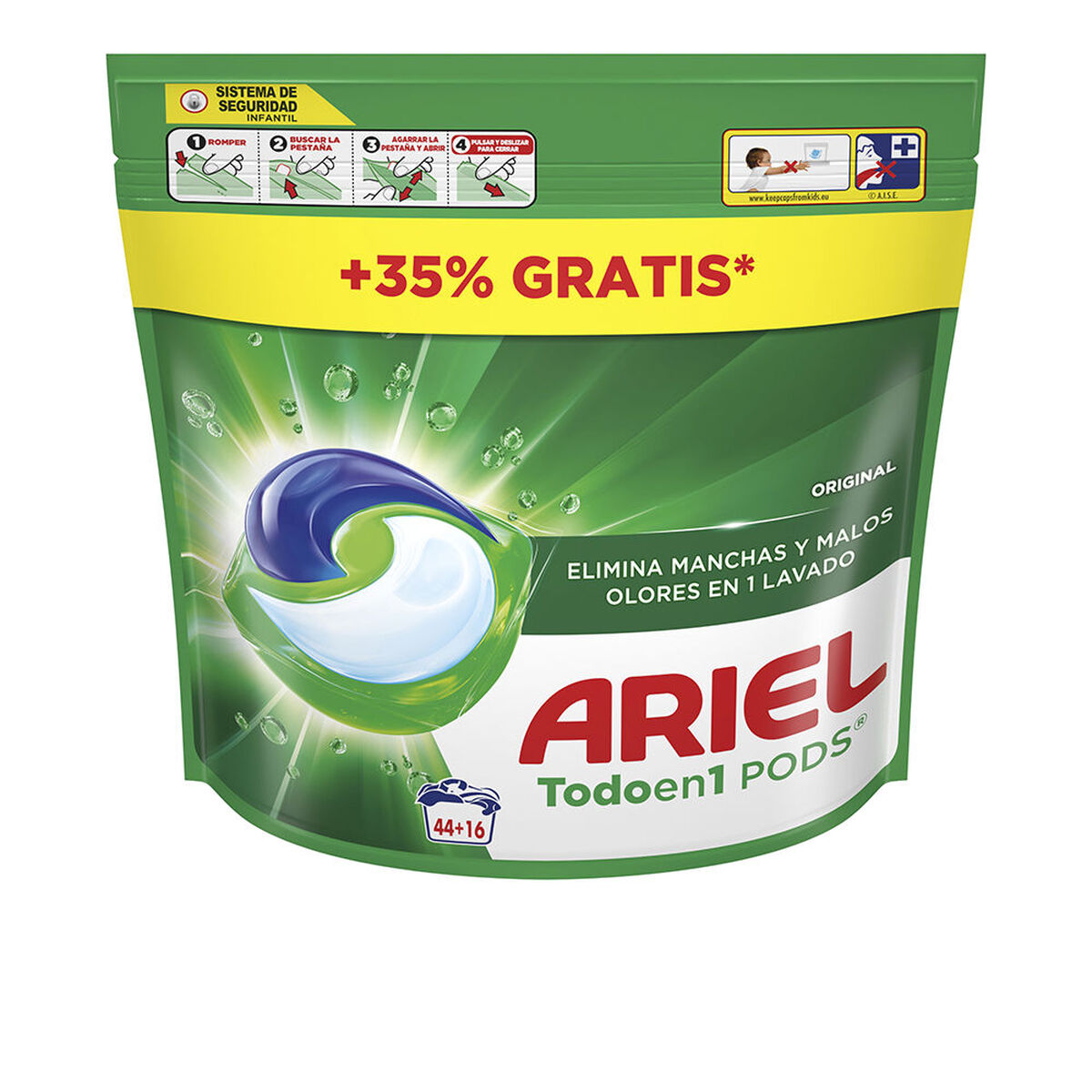 Waschkapseln Ariel Original Vorportioniert Rückstandsfrei 60 Stk