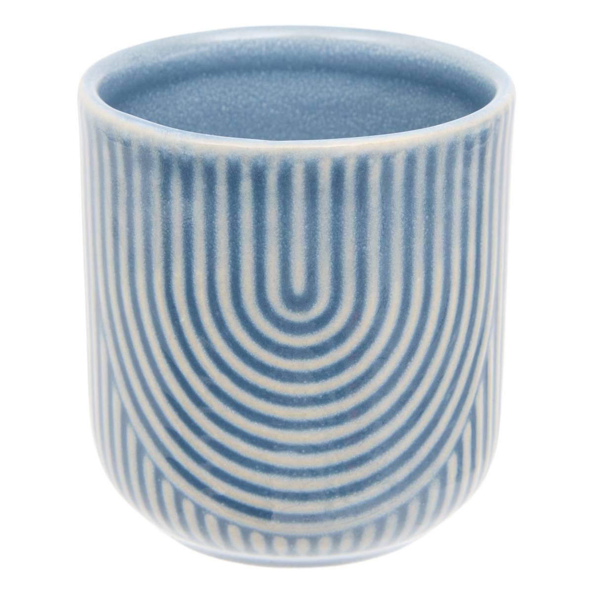 Espressotasse Mit Geschwungenem Muster „lya“, 10 Cl, Blau - Atmosphera Créateur D'Intérieur
